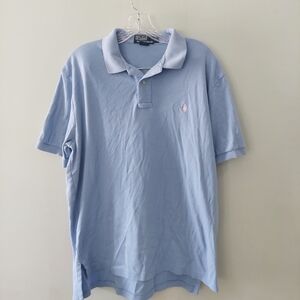 Polo by Ralph Lauren Men's Polo Shirt Large blue pink pony short sleeve